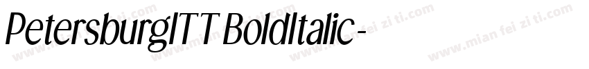 PetersburgITT BoldItalic字体转换
